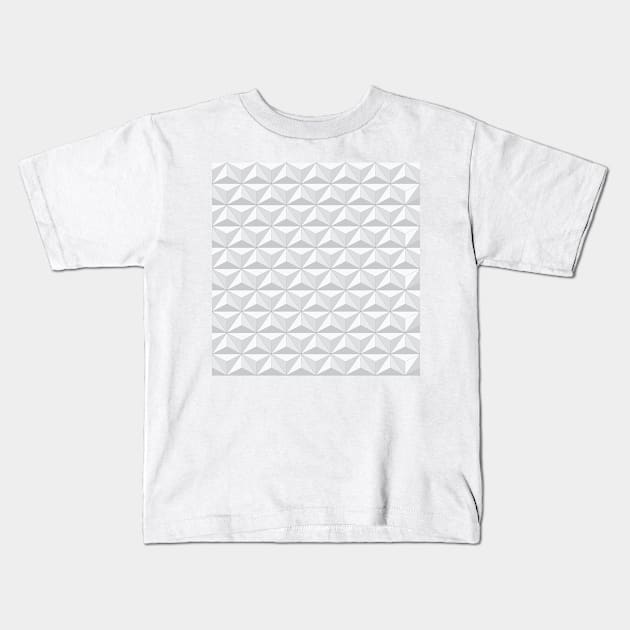 Geodesic Sphere, Greyscale Kids T-Shirt by Heyday Threads